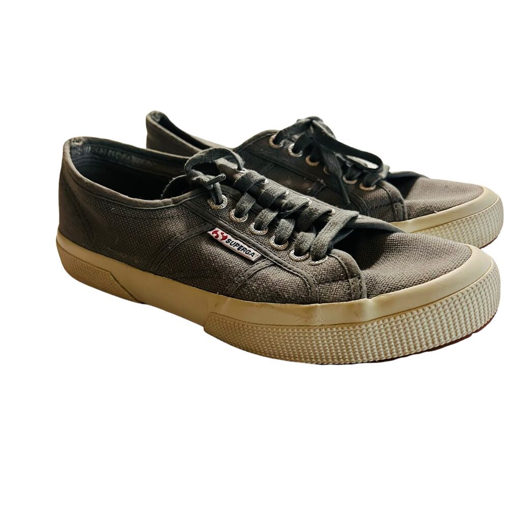 Superga Cotu Classic Gray Lace Up Sneakers Size 8.5 - Picture 2 of 8